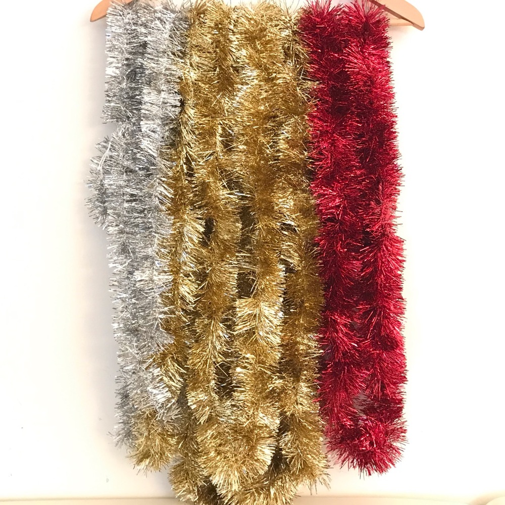 Christmas Garland! Red, Silver, Gold!